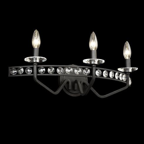 Varaluz Monroe 3 Light Crystal Bath Carbon Model: 363B03CB
