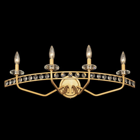 Varaluz Monroe 4 Light Crystal Bath Antique Gold Model: 363B04AG