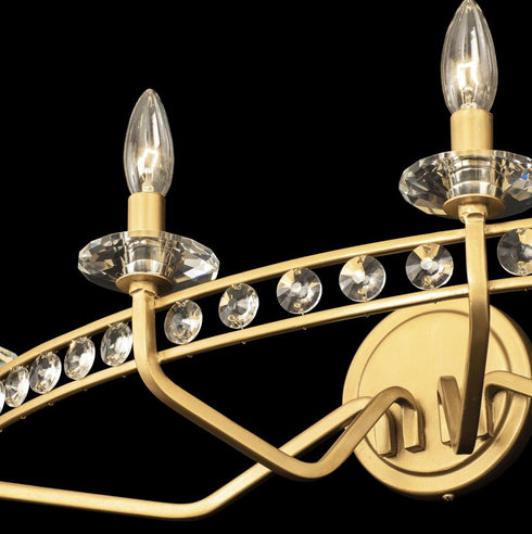 Varaluz Monroe 4 Light Crystal Bath Antique Gold Model: 363B04AG