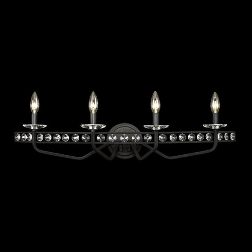 Varaluz Monroe 4 Light Crystal Bath Carbon Model: 363B04CB