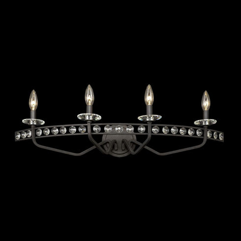 Varaluz Monroe 4 Light Crystal Bath Carbon Model: 363B04CB
