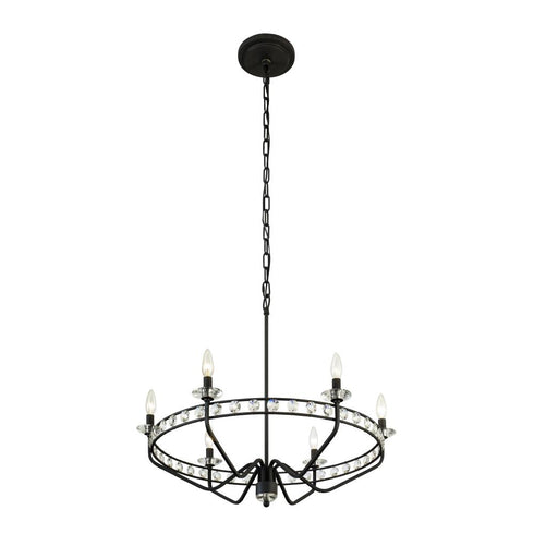 Varaluz Monroe 6 Light Chandelier Carbon Model: 363C06CB