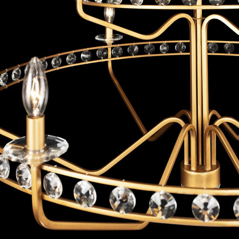Varaluz Monroe 9 Light 2 Tier Chandelier Antique Model: 363C09AG