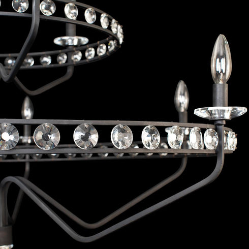 Varaluz Monroe 9 Light 2 Tier Chandelier Carbon Model: 363C09CB