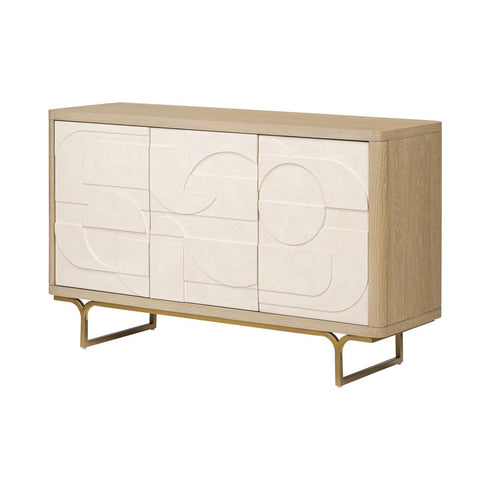 Varaluz Montage Credenza Light Oa Parchment Wood in Light Oak/Parchment Wood Finish Model: 522ST54A