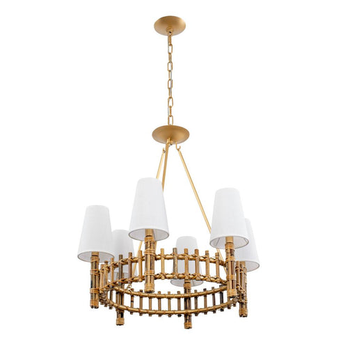Varaluz Nevis 6 Light Chandelier French Gold Model: 360C06FG
