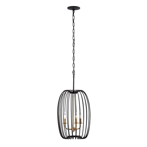Varaluz Nico 3 Light Foyer Carbo Havana Gold Model: 375F03CBHG