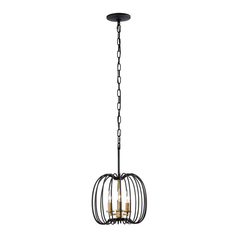 Varaluz Nico 3 Light Mini Pendant Carbo Havana Gold Model: 375M03CBHG