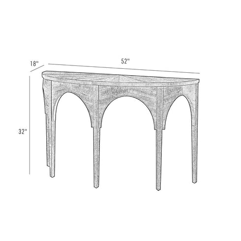 Varaluz Nob Hill Console Table in Aged Barrel Model: 516TA52A