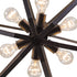 Varaluz Offset 6 Light Pendant in Forged Iron Finish Model: 611620