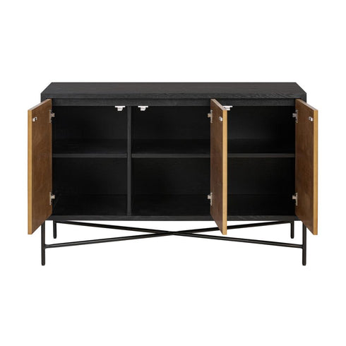 Varaluz Parker Credenza Blac Walnu White Ash Cherr Black Oak in Black/Walnut/White Ashe/Cherry/Black Oak Finish Model: 505ST48A