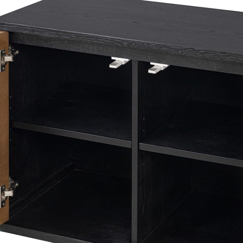 Varaluz Parker Credenza Blac Walnu White Ash Cherr Black Oak in Black/Walnut/White Ashe/Cherry/Black Oak Finish Model: 505ST48A