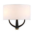 Varaluz Patchwork 2 Light Sconce Blac Satin Brass in Black/Satin Brass Finish Model: 503W02BLSB
