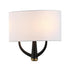 Varaluz Patchwork 2 Light Sconce Blac Satin Brass in Black/Satin Brass Finish Model: 503W02BLSB