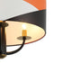 Varaluz Patchwork 3 Light Pendant Blac Satin Bras Patchwork in Black/Satin Brass/Patchwork Finish Model: 501P03BLSB