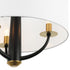 Varaluz Patchwork 3 Light Pendant Blac Satin Brass in Black/Satin Brass Finish Model: 503P03BLSB