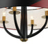 Varaluz Patchwork 4 Light Pendant Blac Satin Bras Patchwork in Black/Satin Brass/Patchwork Finish Model: 501P04BLSB