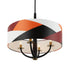 Varaluz Patchwork 4 Light Pendant Blac Satin Bras Patchwork in Black/Satin Brass/Patchwork Finish Model: 501P04BLSB