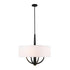 Varaluz Patchwork 4 Light Pendant Blac Satin Brass in Black/Satin Brass Finish Model: 503P04BLSB
