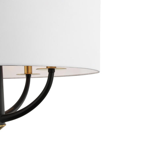 Varaluz Patchwork 4 Light Pendant Blac Satin Brass in Black/Satin Brass Finish Model: 503P04BLSB