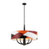 Varaluz Patchwork 5 Light Pendant Blac Satin Bras Patchwork in Black/Satin Brass/Patchwork Finish Model: 501P05BLSB