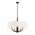 Varaluz Patchwork 5 Light Pendant Blac Satin Brass in Black/Satin Brass Finish Model: 503P05BLSB