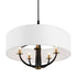 Varaluz Patchwork 5 Light Pendant Blac Satin Brass in Black/Satin Brass Finish Model: 503P05BLSB