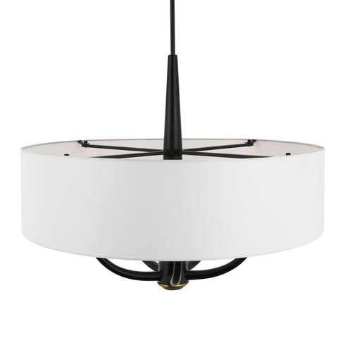 Varaluz Patchwork 5 Light Pendant Blac Satin Brass in Black/Satin Brass Finish Model: 503P05BLSB