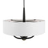 Varaluz Patchwork 5 Light Pendant Blac Satin Brass in Black/Satin Brass Finish Model: 503P05BLSB