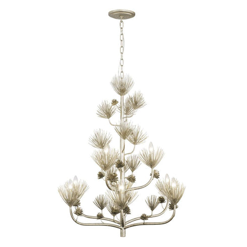 Varaluz Pinion 9 Light 2 Tier Chandelier Zen Gold Model: 365C09ZG