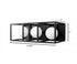 Varaluz Plaza 3 Light Bath Carbo Havana Gold in Carbon/Havana Gold Finish Model: 325B03CBHG