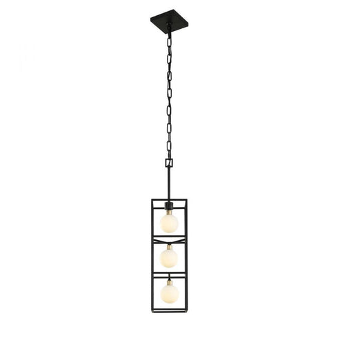 Varaluz Plaza 3 Light Foyer Carbo Havana Gold in Carbon/Havana Gold Finish Model: 325F03CBHG