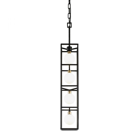 Varaluz Plaza 4 Light Foyer Carbo Havana Gold in Carbon/Havana Gold Finish Model: 325F04CBHG