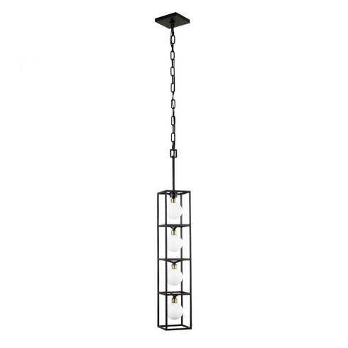 Varaluz Plaza 4 Light Foyer Carbo Havana Gold in Carbon/Havana Gold Finish Model: 325F04CBHG
