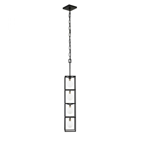 Varaluz Plaza 4 Light Foyer Carbo Havana Gold in Carbon/Havana Gold Finish Model: 325F04CBHG