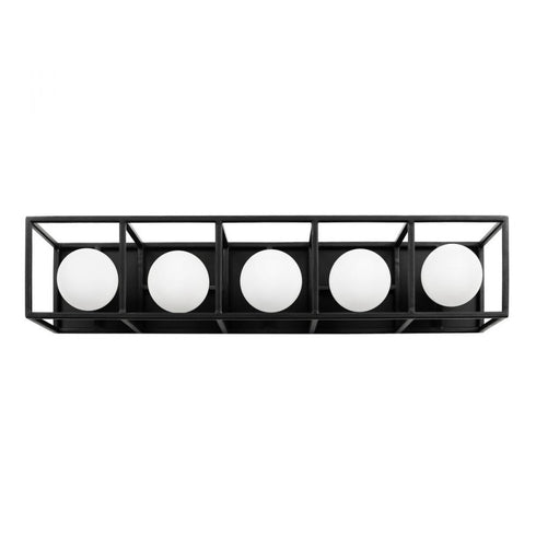 Varaluz Plaza 5 Light Bath Carbo Havana Gold in Carbon/Havana Gold Finish Model: 325B05CBHG