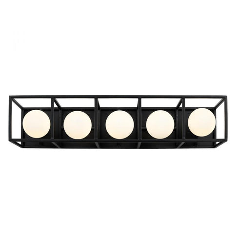Varaluz Plaza 5 Light Bath Carbo Havana Gold in Carbon/Havana Gold Finish Model: 325B05CBHG