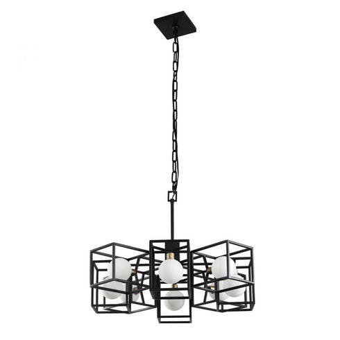 Varaluz Plaza 8 Light Pendant Carbo Havana Gold in Carbon/Havana Gold Finish Model: 325C08CBHG