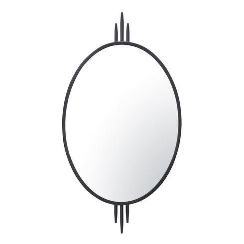 Varaluz Propaganda 22x41 Oval Wall Mirror in Black Model: 460MI22BL