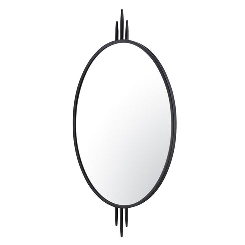 Varaluz Propaganda 22x41 Oval Wall Mirror in Black Model: 460MI22BL