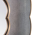 Varaluz Scallop 36 in Wall Mirror Gray Shagree Weathered Brass in Gray Shagreen/Weathered Brass Finish Model: 453MI36A