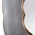Varaluz Scallop 54 in Wall Mirror Gray Shagree Weathered Brass in Gray Shagreen/Weathered Brass Finish Model: 453MI54A