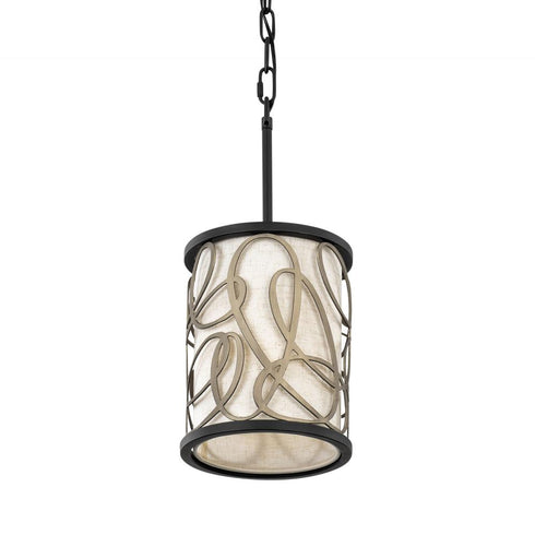 Varaluz Scribble 1 Light Mini Pendant Matte Blac Model: 381M01MBAR