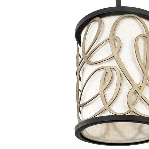 Varaluz Scribble 1 Light Mini Pendant Matte Blac Model: 381M01MBAR