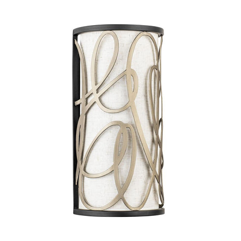 Varaluz Scribble 2 Light Sconce Matte Blac Artifact Model: 381W02MBAR