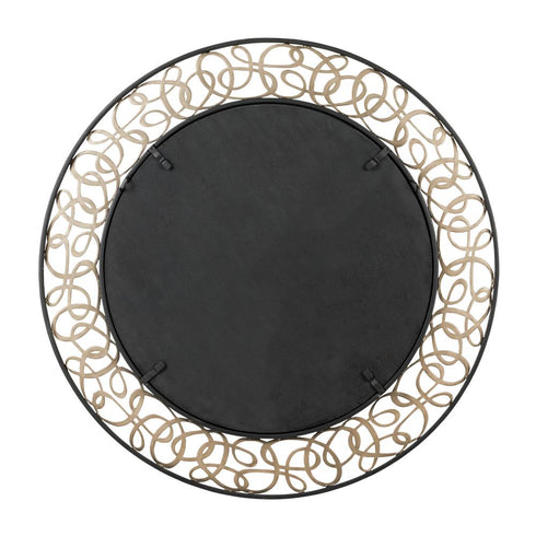 Varaluz Scribble 33 in Wall Mirror Matte Blac Artifact in Matte Black/Artifact Finish Model: 381MI33MBAR