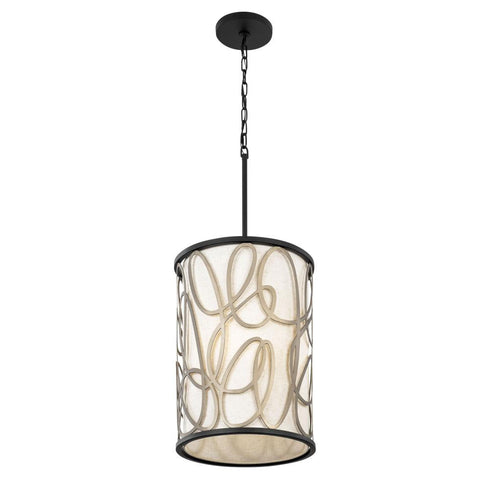 Varaluz Scribble 6 Light Foyer Matte Blac Artifact Model: 381F06MBAR