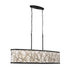 Varaluz Scribble 6 Light Linear Pendant Matte Blac Model: 381N06MBAR