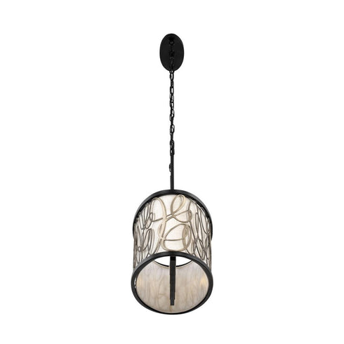 Varaluz Scribble 6 Light Linear Pendant Matte Blac Model: 381N06MBAR