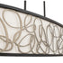 Varaluz Scribble 6 Light Linear Pendant Matte Blac Model: 381N06MBAR